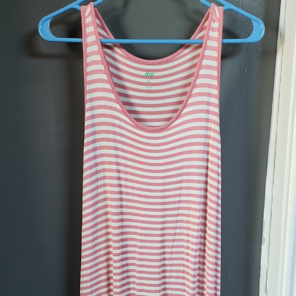 Striped Pink Tank Top by Dip